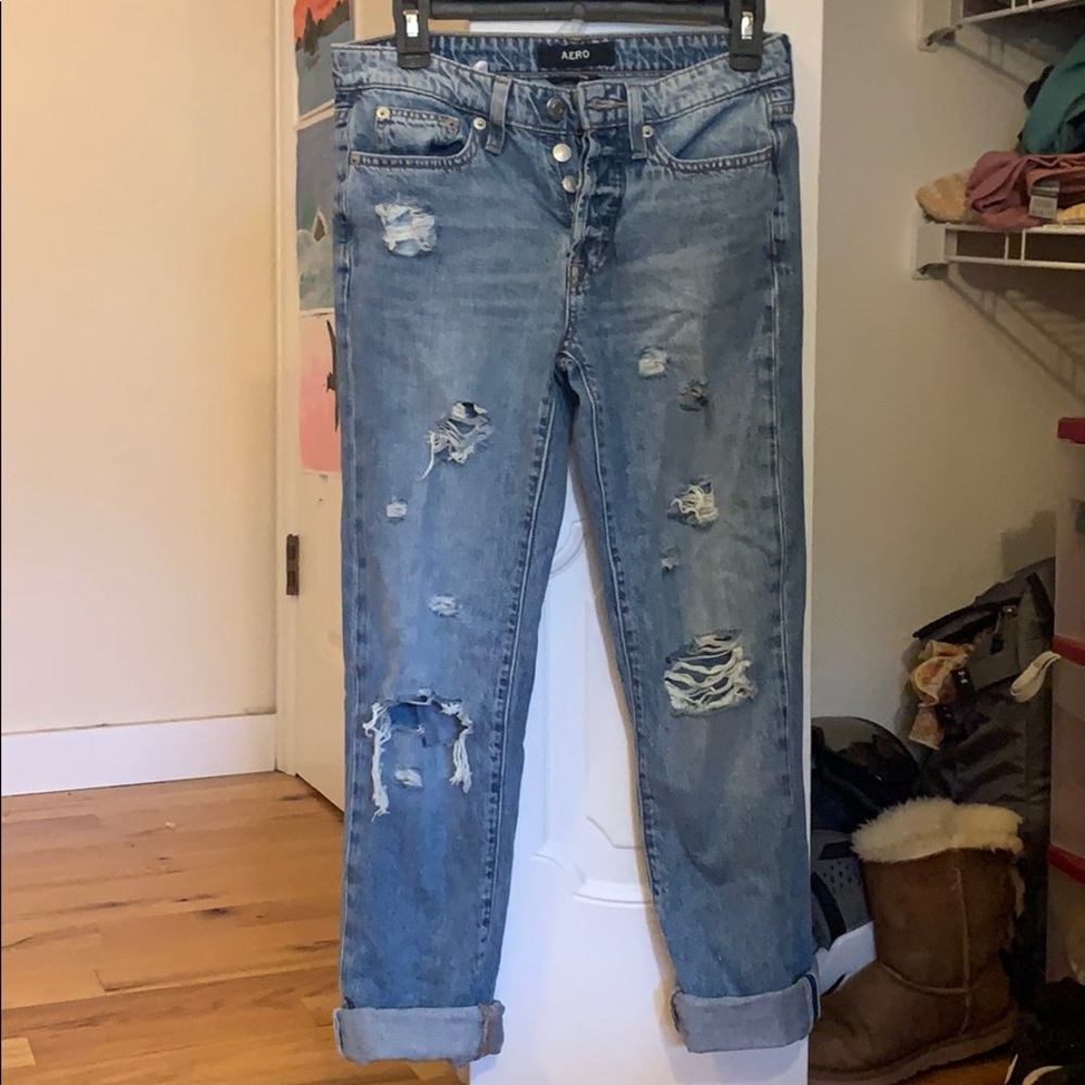 Aeropostale Distressed Mom Jeans